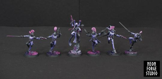 WH40K Harlequin Army Skyweavers, Starweavers, Players Troupes
